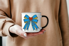 Glitter Heart Bow Clipart Bundle | 10 Valentine Ribbon Bows Product Image 6