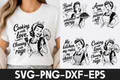Funny Cooking SVG | Retro Kitchen Quotes PNG DXF EPS SVG Product Image 1