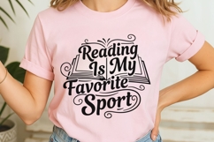 Reading Is My Favorite Sport Svg, Funny Book Lover Svg. Product Image 7