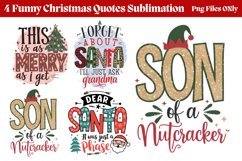 Funny Christmas Sublimation Clipart PNG Product Image 1