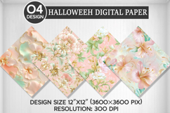 Flowers Seamless Digital Paper, Flowers Background Product Image 1