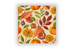 Persimmon Harvest Seamless Pattern, Digital Papers Product Image 5