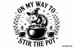 On my way to stir the pot Svg | Halloween Svg | Svg Cut File Product Image 1