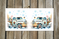Christmas truck | 4 vintage Sublimation Mug design PLUS2 Product Image 2