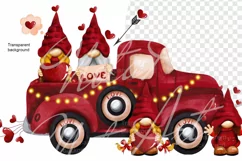 Dwarfs on a truck for Valentine's Day, valentine's day Product Image 4
