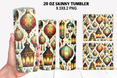 Christmas Skinny Tumbler 20oz Wrap Design, Christmas Tumbler Product Image 1