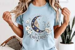 Rhinestone Crescent Moon PNG In My Own Orbit Sublimation Product Image 5