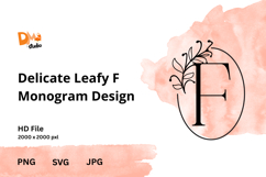 Delicate Leafy Monogram Design Product Image 1