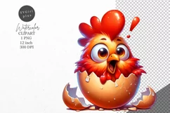 Chicken Clipart, Funny chicken clipart, Farmhouse clipart Product Image 1