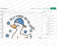 Silly Goose On The Loose Boy SVG PNG | Retro Silly Goose Product Image 5