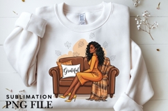 Autmn motivational woman png design for T-shirts Product Image 3