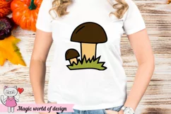 Autumn Mushroom clipart png Doodle Sublimation, Printing Product Image 4