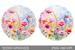 Wildflowers Wind Spinner. Flowers Wind Spinner Template Product Image 1