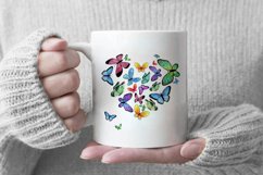 Butterflies heart illustration | Summer sublimation PNG Product Image 4