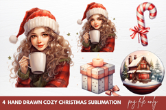 Hand Drawn Cozy Christmas Sublimation Christmas Clipart Product Image 1