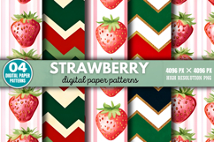 Strawberry Digital Paper Background Bundle PNG Product Image 7
