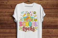 School Rocks PNG, Back to School PNG, Teacher Shirt Design Product Image 3