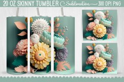 Tumbler Wraps 3D Paper Flowers Bundle - 12 Designs Product Image 7