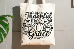 Thankful For His Grace Svg, Christian Thanksgiving Svg. Product Image 7
