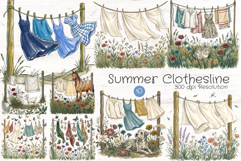Summer Clothesline PNG Clipart Product Image 1