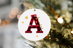 Christmas Plaid Alphabet Clipart Product Image 6
