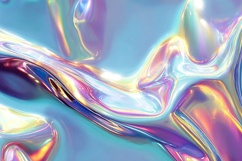 Iridescent liquid shapes on a shiny background Product Image 1