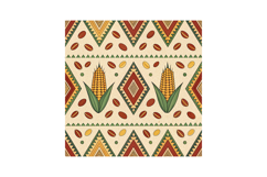 Neo-Traditional Harvest Seamless Pattern, Digital Paper Product Image 6