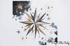 Gold and Black Christmas Clipart PNG Product Image 1