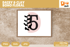 Daisy &amp; Clay Boho Floral Monogram Product Image 1