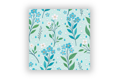 Spring Raindrop Seamless Pattern, Dewy Florals and Soft Blue Product Image 6