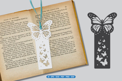 Butterfly Bookmark Papercut - Bookmark SVG Product Image 1