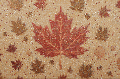 Glittery maple leaf design on a beige background Product Image 1