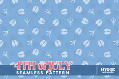 American 4th of July Hoofs and Hen Prints Seamless Pattern Product Image 1