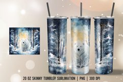 Winter Polo Bear Tumble Wrap Sublimation Designs | Tumbler W Product Image 1