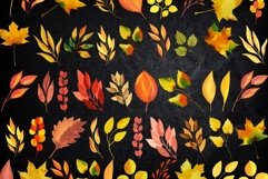 Autumn Watercolor Leaves Clipart PNG Product Image 5