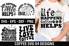 Coffee SVG Design - Stressed Blessed And Coffee obsessed Product Image 1