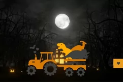 Halloween Dinosaur SVG - Split Monogram SVG, Hocus Pocus SVG Product Image 2