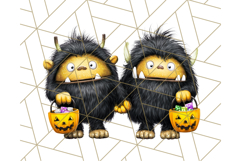 Monster Kids Clipart PNG, Cute Halloween Costume Art Product Image 2