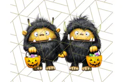 Monster Kids Clipart PNG, Cute Halloween Costume Art Product Image 2