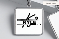 Billiards Split Monogram SVG Bundle AZ | Pool Cue 8 Ball Product Image 6