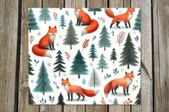 Christmas pattern | 8 fox Xmas Sublimation Tumbler Designs Product Image 6