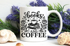Books And Coffee Svg, Book Lover Svg, Coffee Lover Svg. Product Image 7