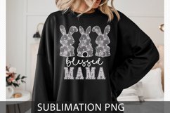 Blessed Mama, Lace Bunny PNG, Easter png, Lace Bow Bunny Png Product Image 6