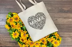 Mama SVG | Mothers Day SVG | Floral Heart SVG Product Image 6