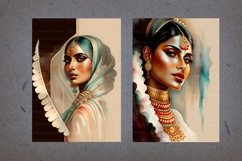 Desi art, Indian woman illustration 14 PNG Product Image 6