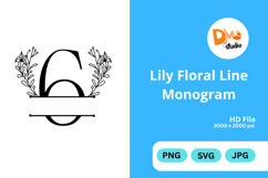 Lily Floral Line Monogram Product Image 1
