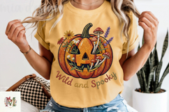 Wild and Spooky Halloween PNG, Stitch Pumpkin Sublimation Product Image 5