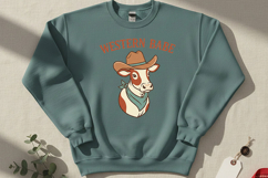 Western Babe Png, Cute Cowgirl Cow Sublimation Design Product Image 6