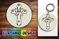 Radiant Sublimation Ornaments PNG, Cross and Bow Product Image 1