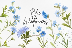Blue Wildflowers PNG Product Image 1